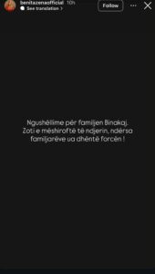 Vrasja e xhaxhait të Elijonës, reagon Benita