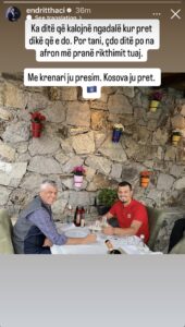Endrit Thaçi ndan foto me babain e tij: Me krenari ju presim. Kosova ju pret